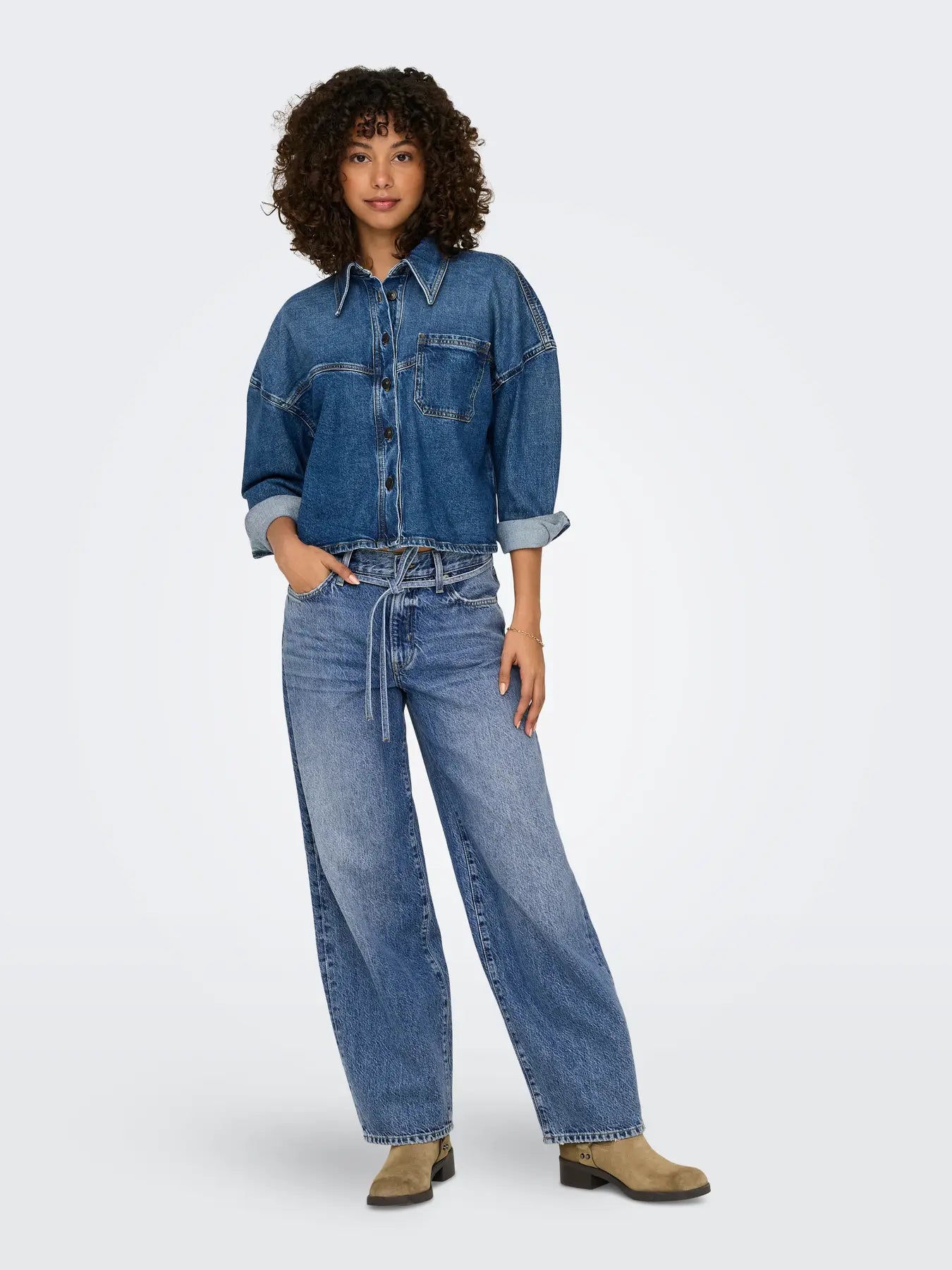 ONLY | GIANNA Mittlere Taille Ballon Schnitt Jeans | MEDIUM BLUE