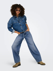 ONLY | GIANNA Mid-Rise Balloon Cut Jeans | MEDIUM BLUE