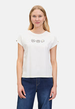 Lade das Bild in den Galerie-Viewer, Cartoon | Baumwollshirt mit Ärmelaufschlag | 1912 Patch Cream/Cream
