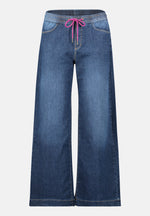Lade das Bild in den Galerie-Viewer, Cartoon | Casual-Jeans mit weitem Bein  | 8620 Dark Blue Denim
