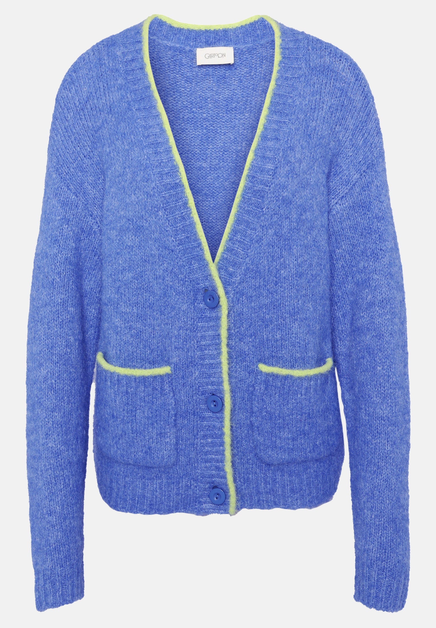 Cartoon | V-neck knitted cardigan | 8820 Blue/Yellow