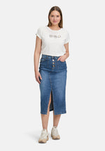 Lade das Bild in den Galerie-Viewer, Cartoon | Jeansrock mit Waschung  | 8620 Dark Blue Denim
