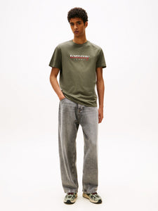 Tommy Jeans | Rundhals-T-Shirt aus Jersey mit Logo | MRH Green