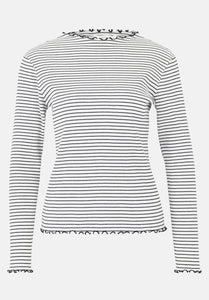 Cartoon | Langarm-Shirt mit Kragen  | 1891 Cream/Black