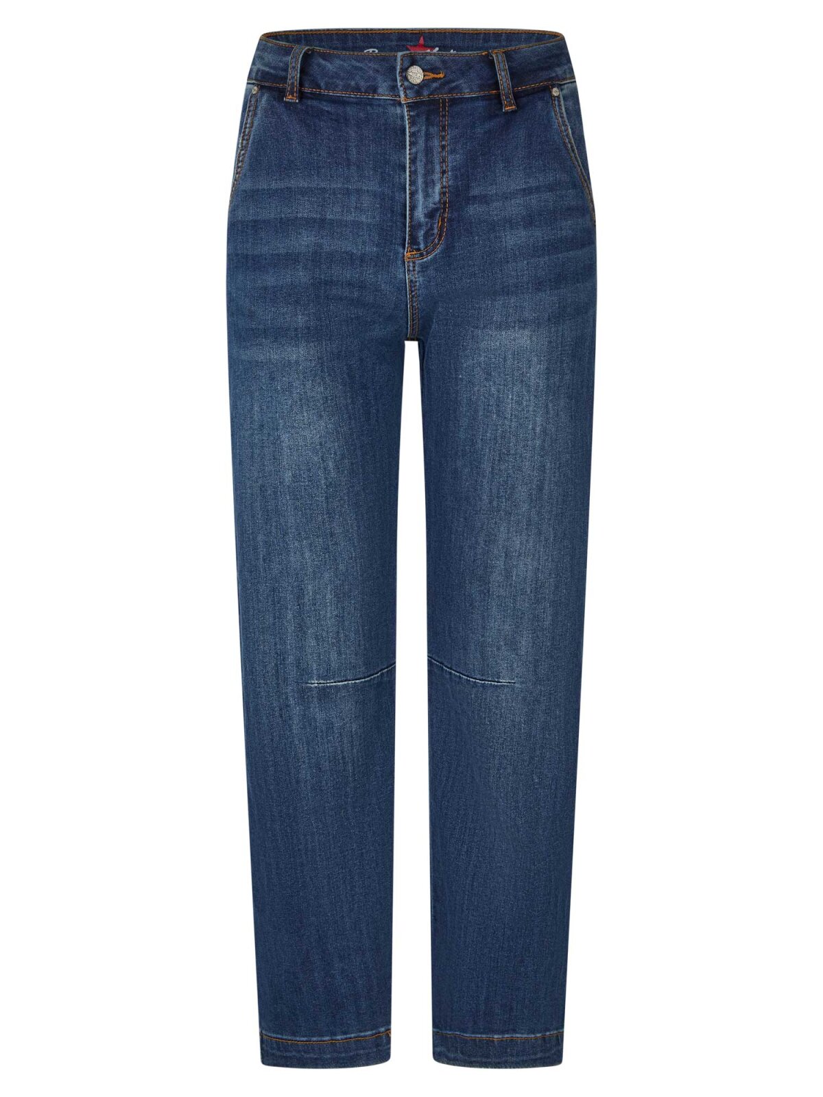 Buena Vista | Barrel O-Shape Stretch Denim Jeans | 8490 darkstone