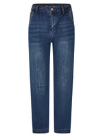 Load image into Gallery viewer, Buena Vista | Barrel O-Shape Stretch Denim Jeans | 8490 darkstone
