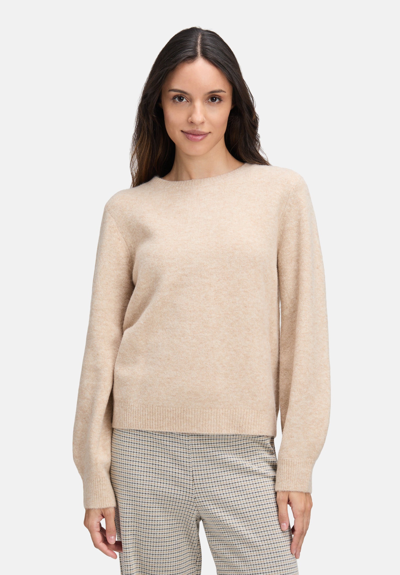 Cartoon | Strickpullover mit Rundhalsausschnitt | 7706 Beige Melange