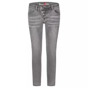 Buena Vista | Malibu 7/8 Stretch Deniml | 9050 fadedgrey