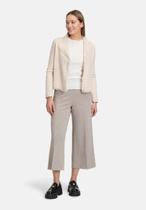 Cartoon | Casual-Strickjacke mit Fransen | 7706 Beige Melange