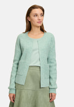 Lade das Bild in den Galerie-Viewer, Cartoon | Strick-Cardigan mit Taschen  | 5751 Emerald Green Melange
