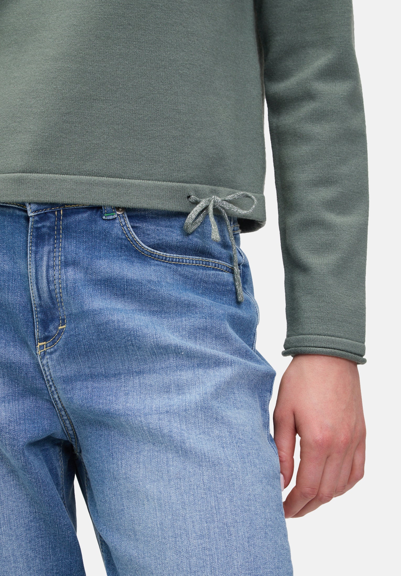 Cartoon | Strickpullover mit Rundhalsausschnitt  | 9035 Agave Green