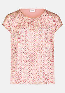 Cartoon | Blusenshirt mit Print  | 1843 Cream/Pink