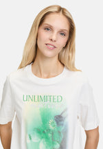 Lade das Bild in den Galerie-Viewer, Cartoon |  Printshirt mit Rundhalsausschnitt  | 1951 Patch Cream/Green
