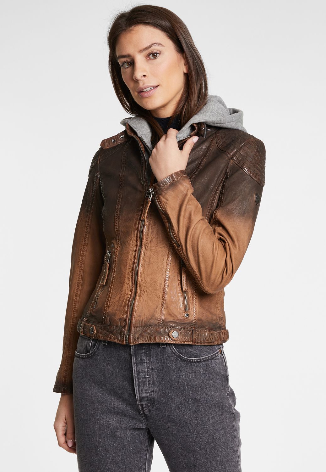 GIPSY | Lederjacke - CASCHA-LAMOV | ANTIC BROWN