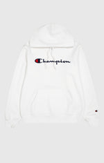 Lade das Bild in den Galerie-Viewer, Champion | Hoodie aus Fleece- Stoff mit neuem Großem-Logo | WW001 WHT
