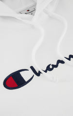 Lade das Bild in den Galerie-Viewer, Champion | Hoodie aus Fleece- Stoff mit neuem Großem-Logo | WW001 WHT
