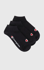 Lade das Bild in den Galerie-Viewer, Champion | Viertellange Socken, 3er-Pack | KK001 schwarz
