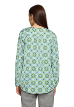 Lade das Bild in den Galerie-Viewer, Cartoon | Shirtbluse mit Muster | 5880 Green/Blue
