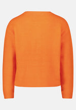 Load image into Gallery viewer, Cartoon | Knitted cardigan with round neck | 4775 Neon Orange
