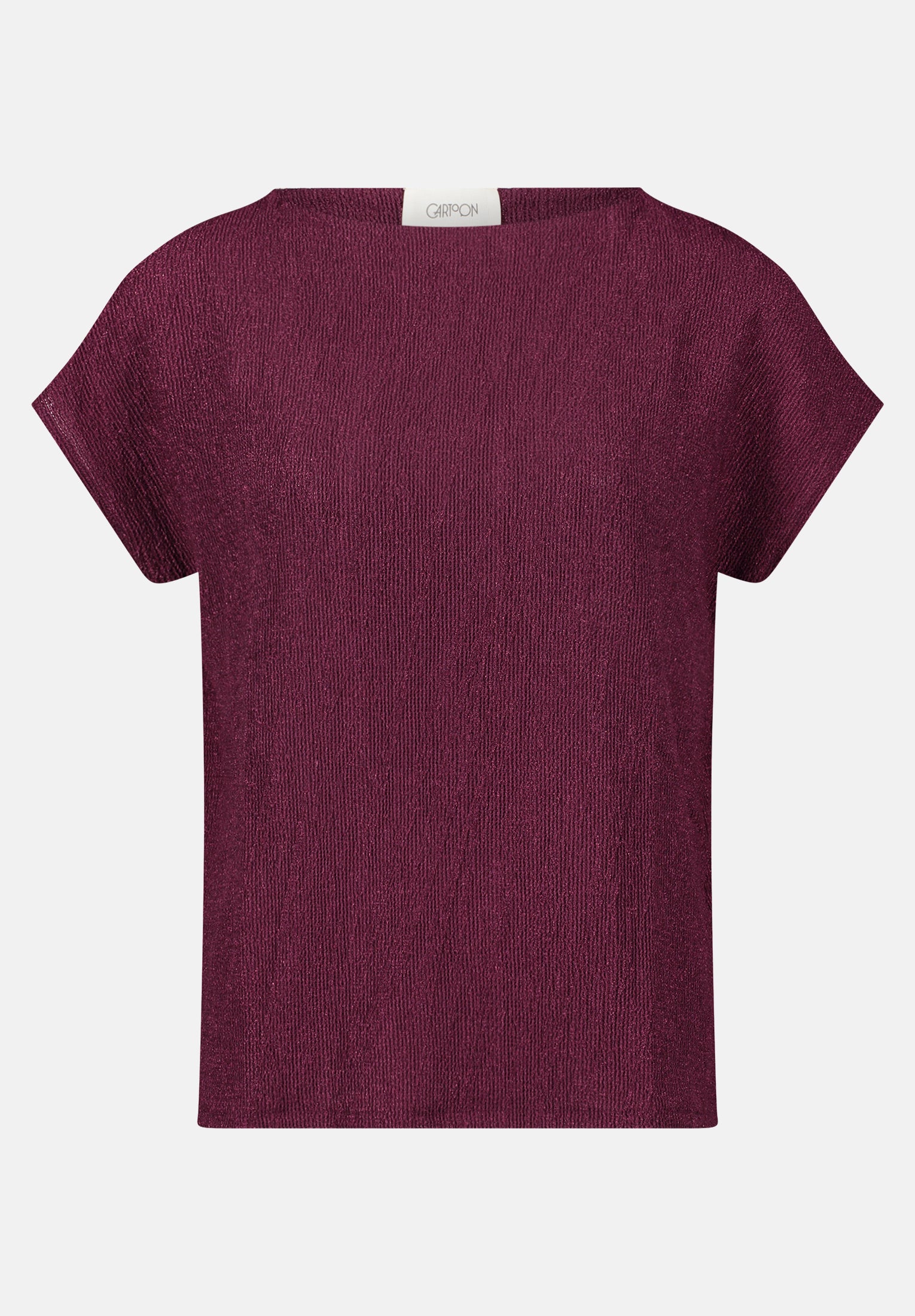 Cartoon | Strukturshirt kurzarm  | 4685 Dark Aubergine