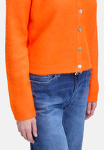 Load image into Gallery viewer, Cartoon | Knitted cardigan with round neck | 4775 Neon Orange
