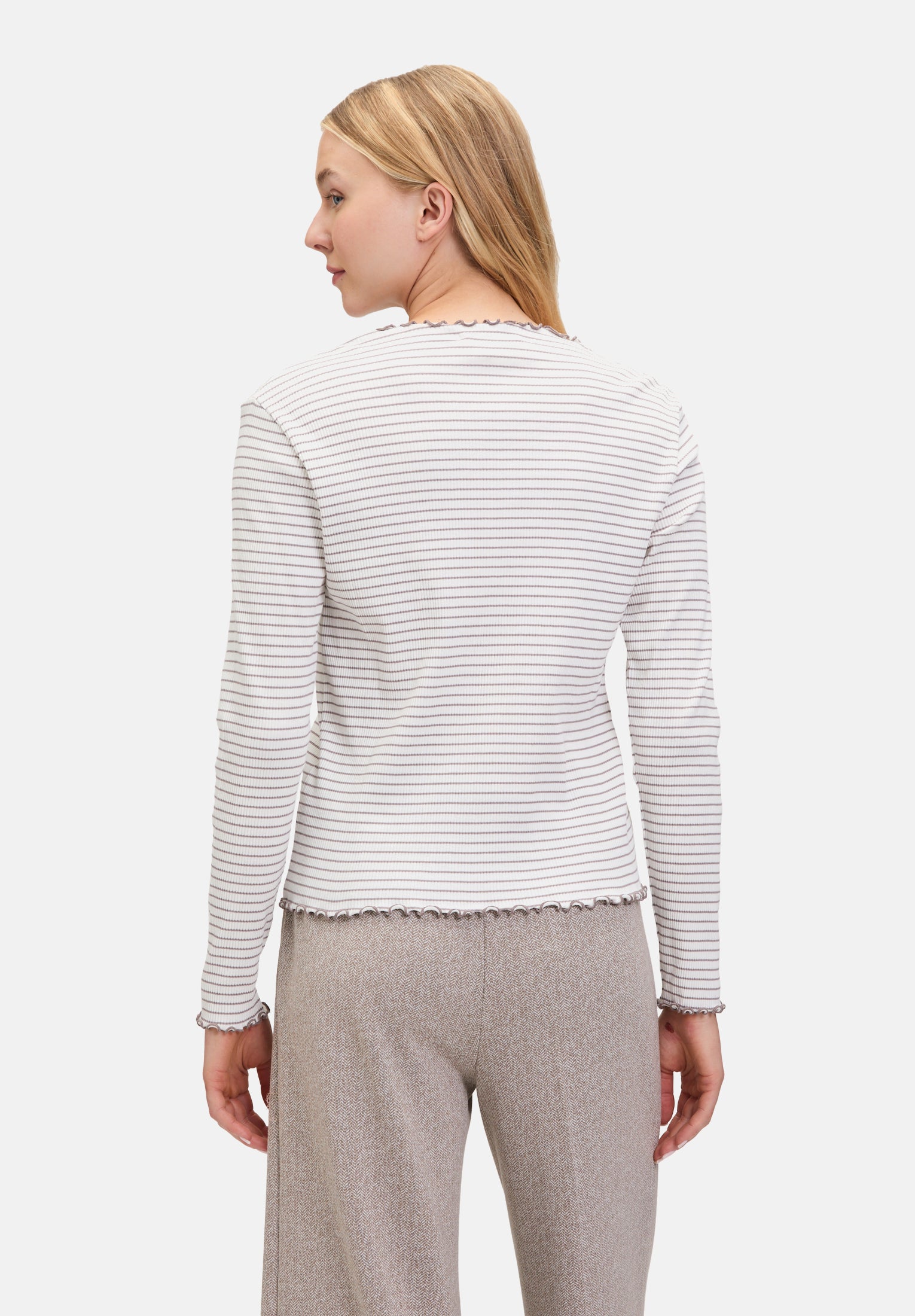 Cartoon | Langarm-Shirt mit Kragen  | 1876 Cream/Taupe