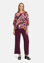 Lade das Bild in den Galerie-Viewer, Cartoon | Casual-Bluse mit Muster | 6842 Purple/Rose
