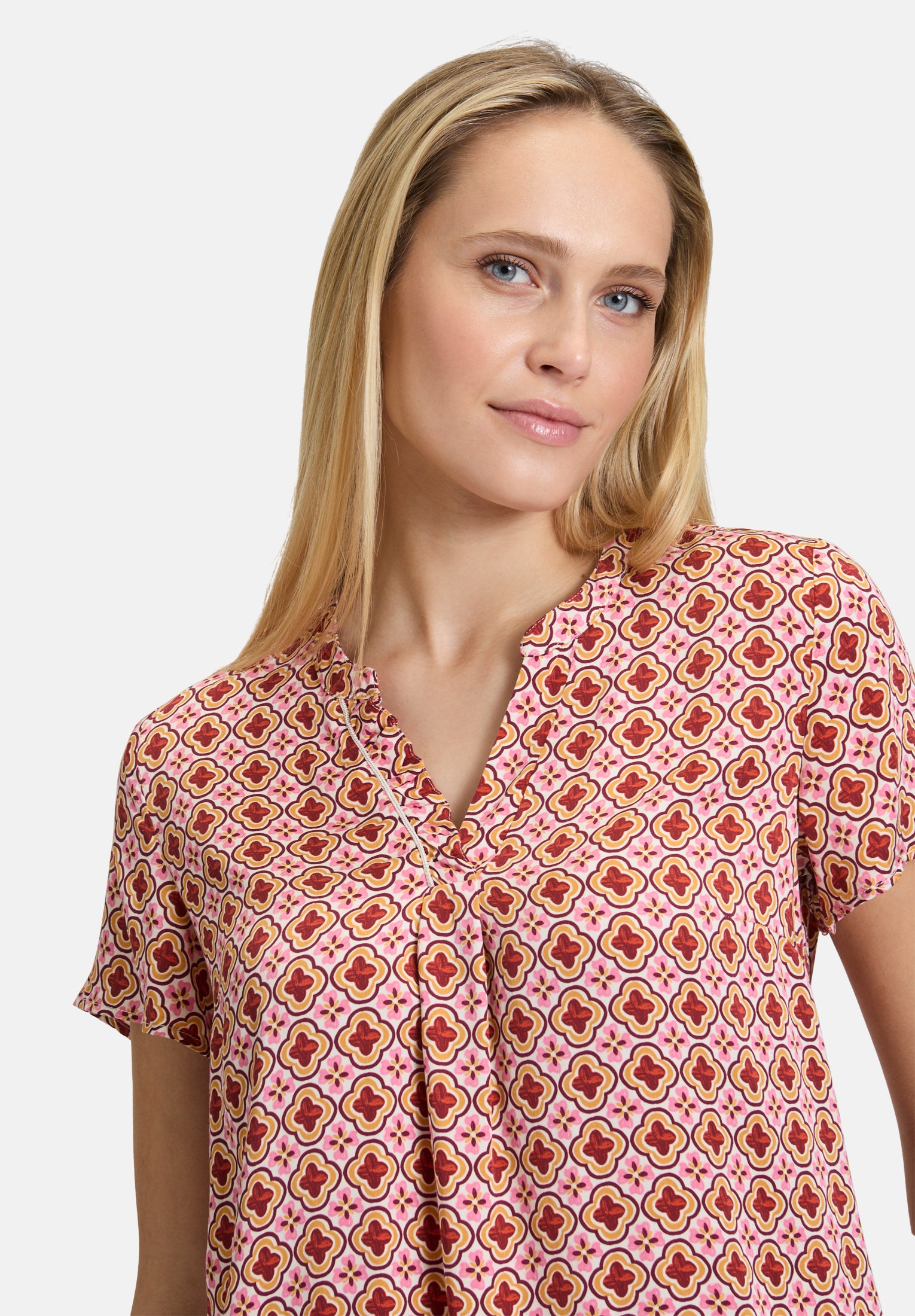 Cartoon | Blusenshirt mit Rüschen | 1845 Cream/Rosé