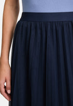 Load image into Gallery viewer, Cartoon | Pleated skirt with open hem | 8543 Navy Blue
