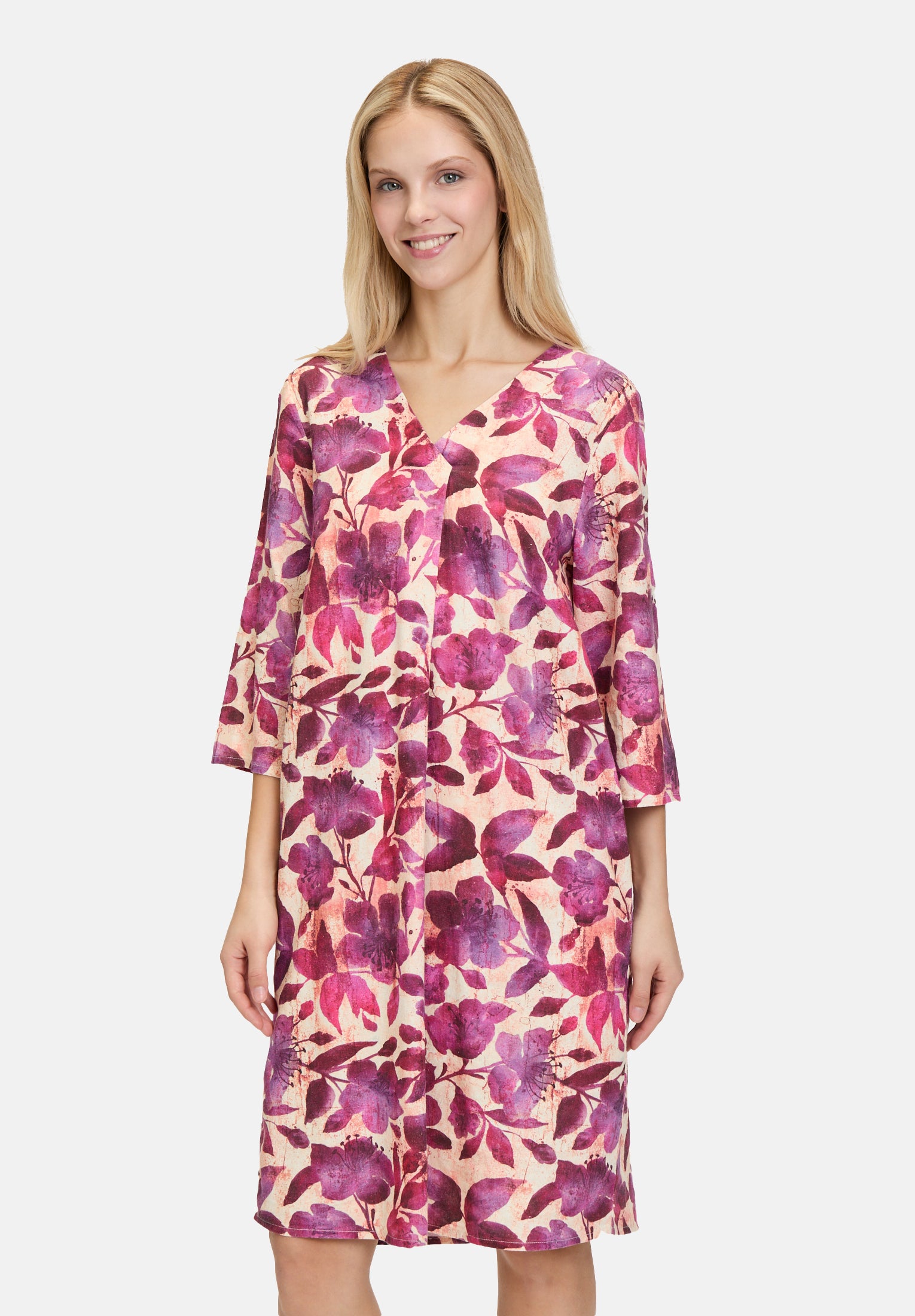 Cartoon | Sommerkleid mit Muster | 1838 Cream/Dark Pink