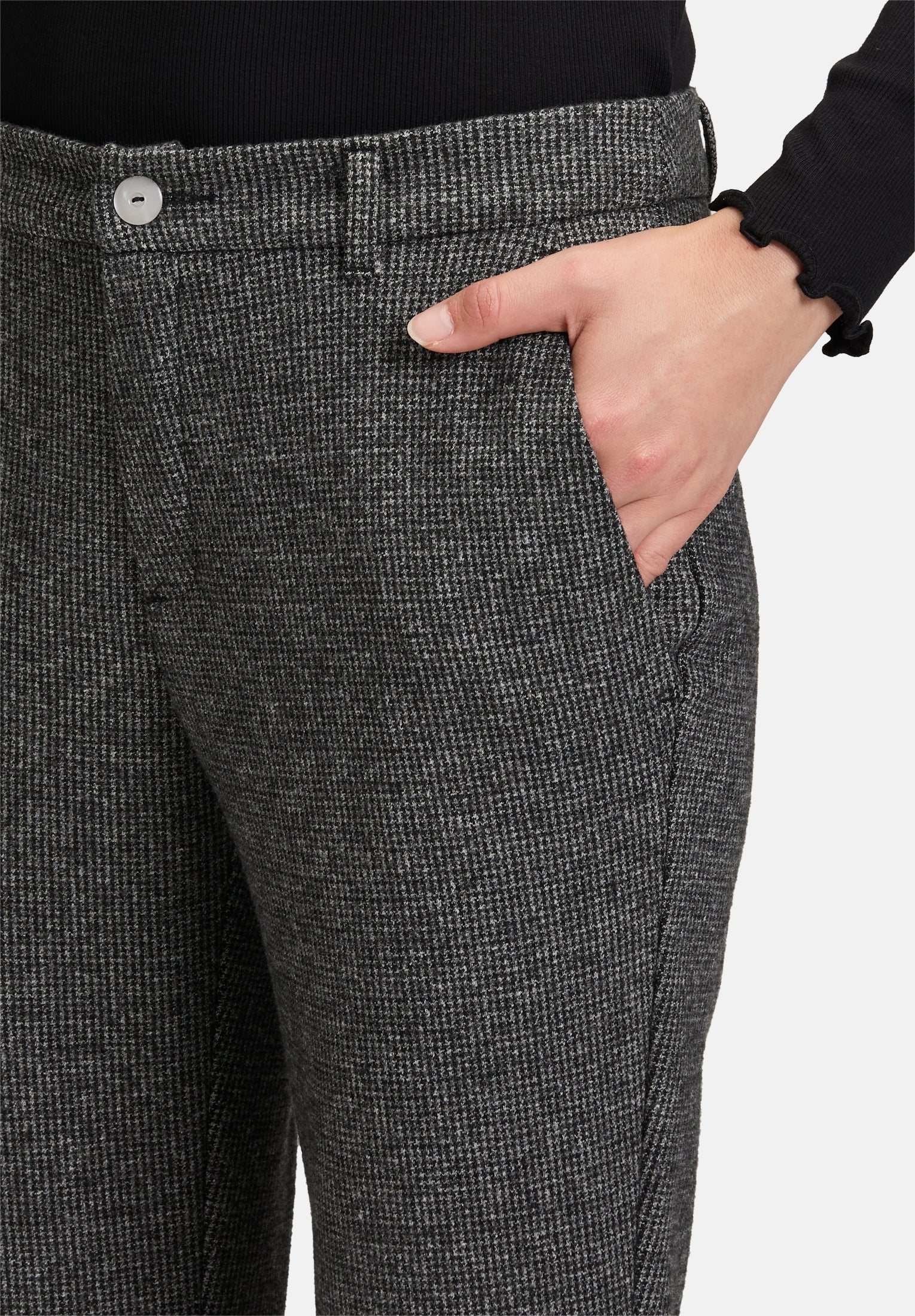 Cartoon | Stoffhose mit Bügelfalte | 9893 Black/Grey