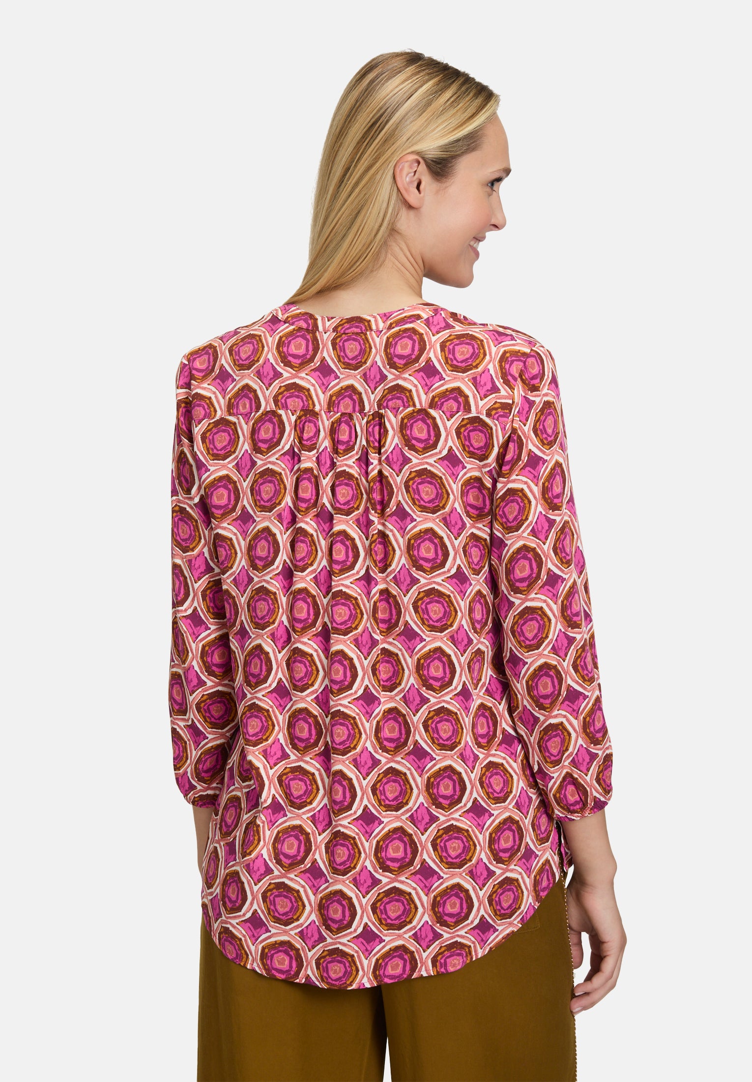 Cartoon | Blusenshirt mit Muster | 1861 Cream/Purple