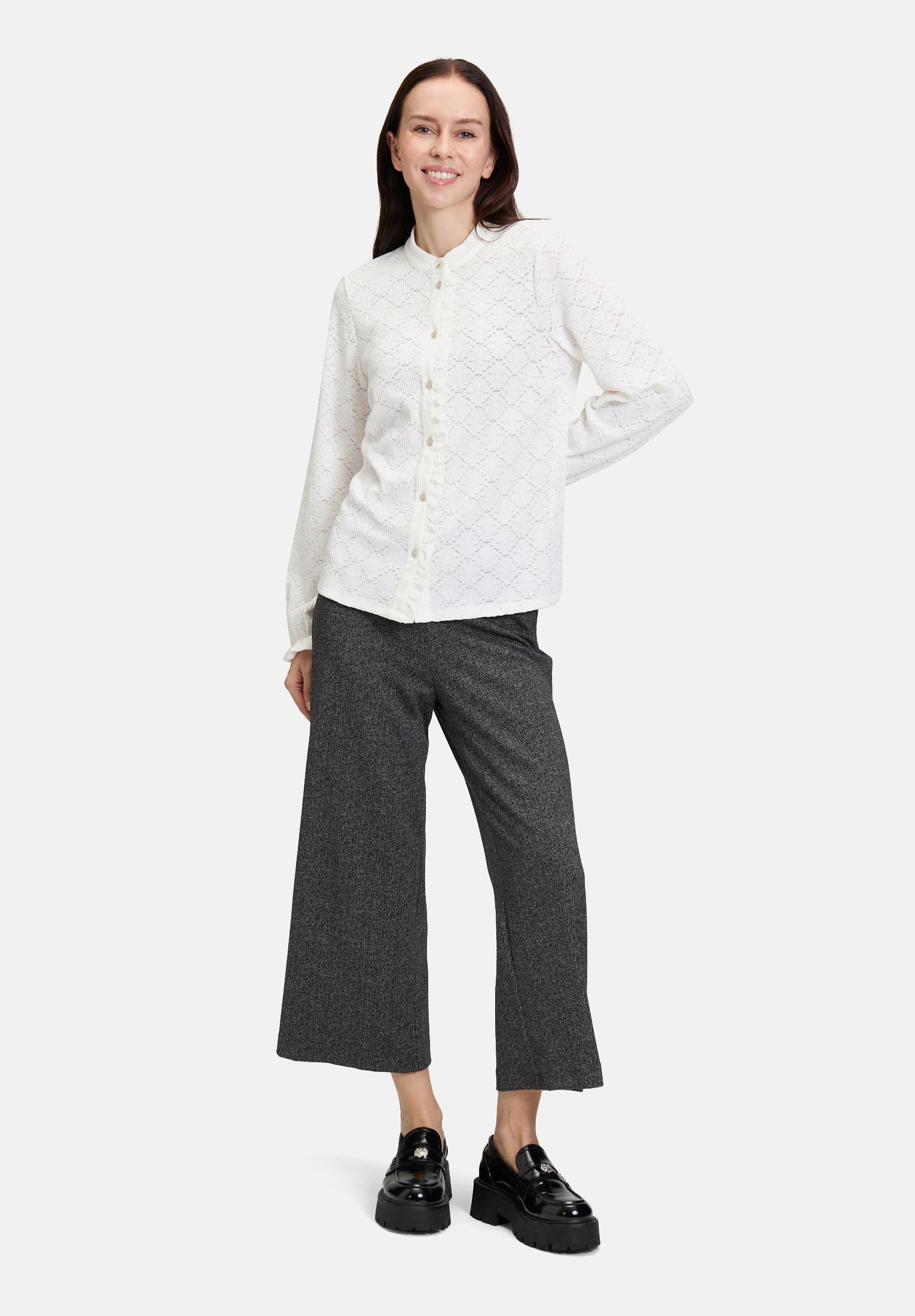 Cartoon | Culotte mit Bügelfalte | 9893 Black/Grey