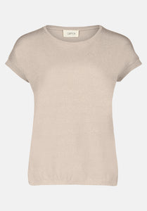 Cartoon | Casual-Shirt mit Rundhalsausschnitt | 1896 Nature/Silver