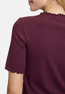Cartoon | Halbarm-Shirt mit Kragen | 4685 Dark Aubergine