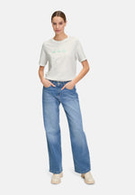 Lade das Bild in den Galerie-Viewer, Cartoon |  Printshirt mit Rundhalsausschnitt  | 1951 Patch Cream/Green
