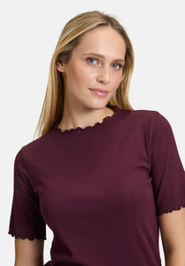 Cartoon | Halbarm-Shirt mit Kragen | 4685 Dark Aubergine