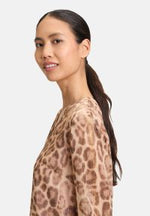 Lade das Bild in den Galerie-Viewer, Cartoon | Casual-Bluse mit Leoprint | 7871 Brown/Beige
