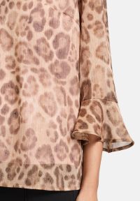 Cartoon | Casual-Bluse mit Leoprint | 7871 Brown/Beige