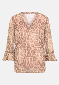 Cartoon | Casual-Bluse mit Leoprint | 7871 Brown/Beige