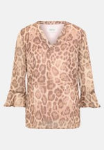 Lade das Bild in den Galerie-Viewer, Cartoon | Casual-Bluse mit Leoprint | 7871 Brown/Beige
