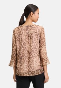 Cartoon | Casual-Bluse mit Leoprint | 7871 Brown/Beige