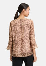 Lade das Bild in den Galerie-Viewer, Cartoon | Casual-Bluse mit Leoprint | 7871 Brown/Beige
