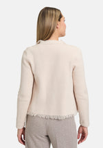 Lade das Bild in den Galerie-Viewer, Cartoon | Casual-Strickjacke mit Fransen | 7706 Beige Melange
