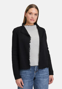 Cartoon | Casual-Strickjacke mit Fransen | 9045 Black