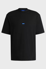 Lade das Bild in den Galerie-Viewer, Hugo Blue | T-Shirt Nieros mit Blue-Logo-Patch | 001 black
