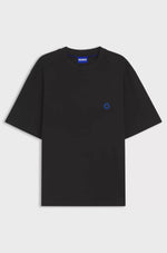 Lade das Bild in den Galerie-Viewer, Hugo Blue | T-Shirt Niley mit Happy HUGO Logo  | 002 black
