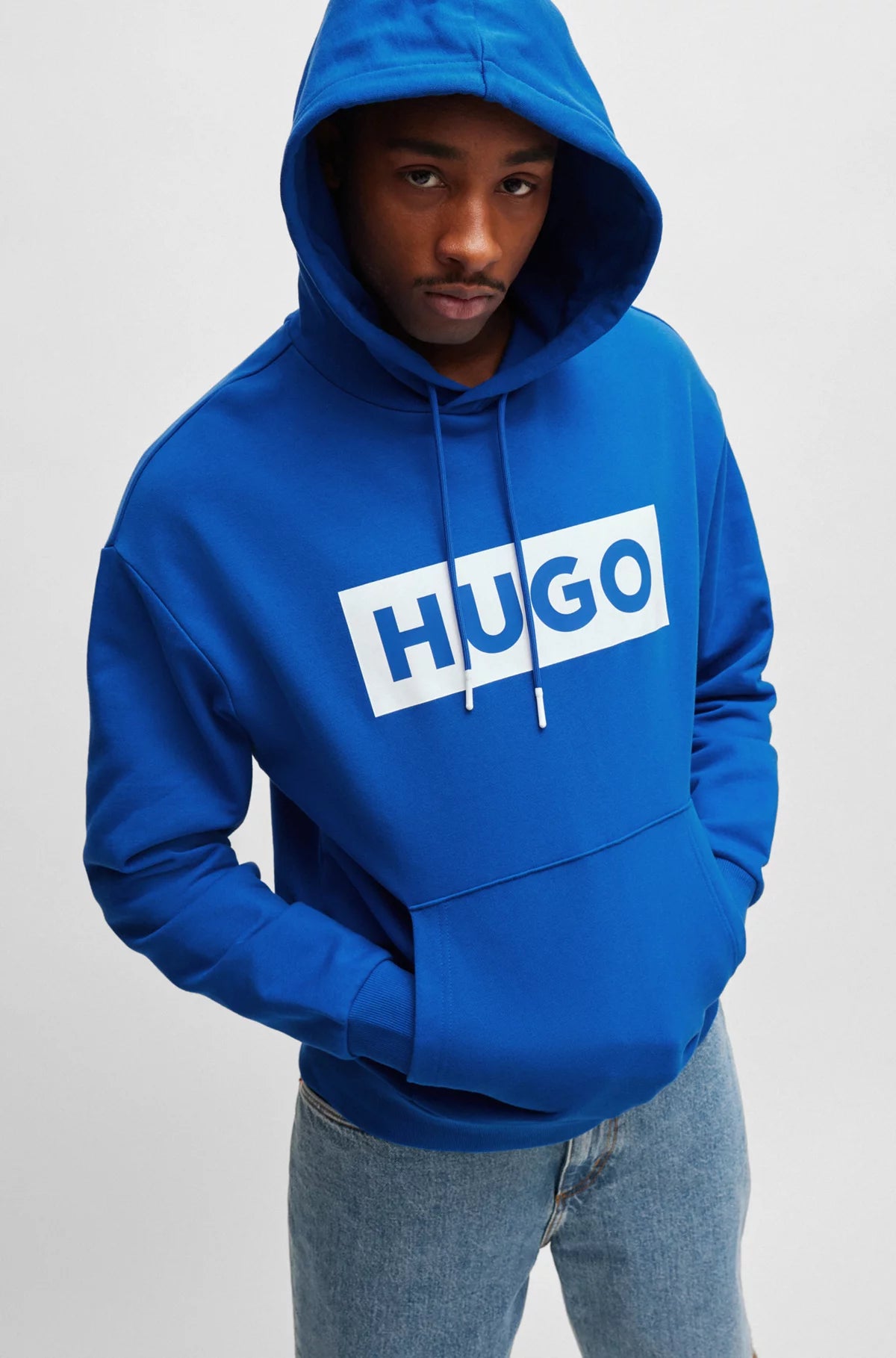 Hugo Blue | Hoodie Nalves | 493 Open Blue