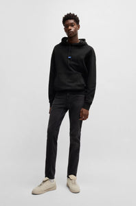 Hugo Blue | Hoodie Nalonso mit blauem Logo | 001 black