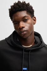 Lade das Bild in den Galerie-Viewer, Hugo Blue | Hoodie Nalonso mit blauem Logo | 001 black

